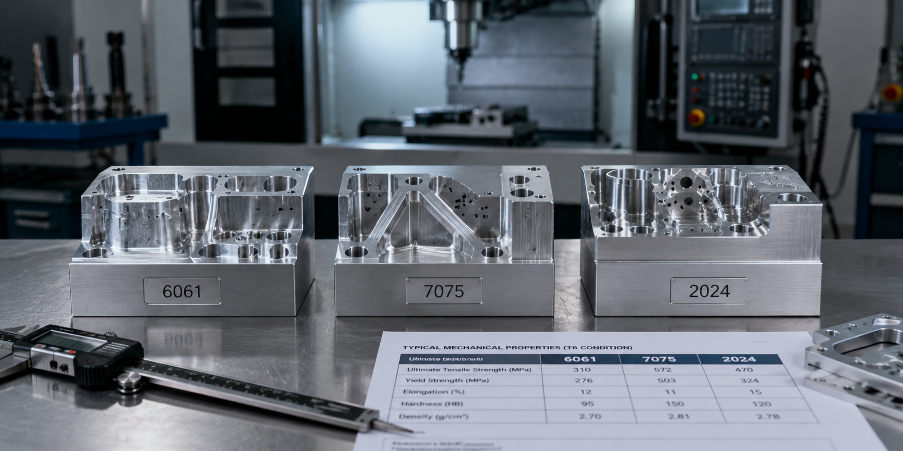Aluminum Alloys Comparison: 6061 vs 7075 vs 2024