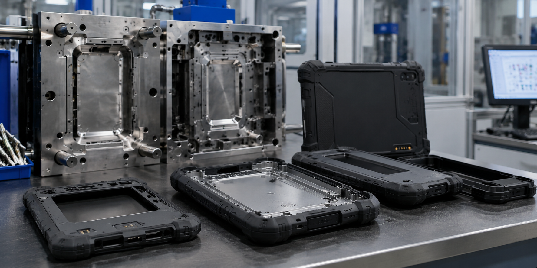 Overmolded Rugged Tablet Shells for Field Technicians